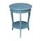 International Concepts Round Cambria  End Table, 18 W, 18 L, 24 in H, Wood, Antique Rubbed Ocean Blue OT32-18R-18 - alternate 4